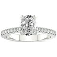 thumbnail image 1 of 5 Carat IGI Certified Oval Shape Lab Grown Diamond Engagement Ring | 14K White Gold |Amy Tapered Eternity Diamond Ring | FG-VS1-VS2 Quality Friendly Diamonds, 1 of 4