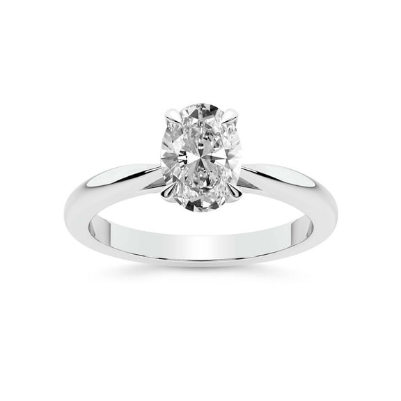 5 Carat IGI Certified Oval Shape Lab Grown Diamond Engagement Ring | 14K White Gold | Azalea Classic Solitaire Diamond Ring | FG-VS1-VS2 Quality Friendly Diamonds