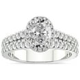 thumbnail image 1 of 5 Carat IGI Certified Oval Shape Lab Grown Diamond Engagement Ring | 14K White Gold |Luna Split Shank Halo Diamond Ring | FG-VS1-VS2 Quality Friendly Diamonds, 1 of 5