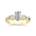 thumbnail image 1 of 5 Carat IGI Certified Oval Shape Lab Grown Diamond Engagement Ring | 14K Yellow Gold |Lorene Twisted Shank Diamond Ring | FG-VS1-VS2 Quality Friendly Diamonds, 1 of 4