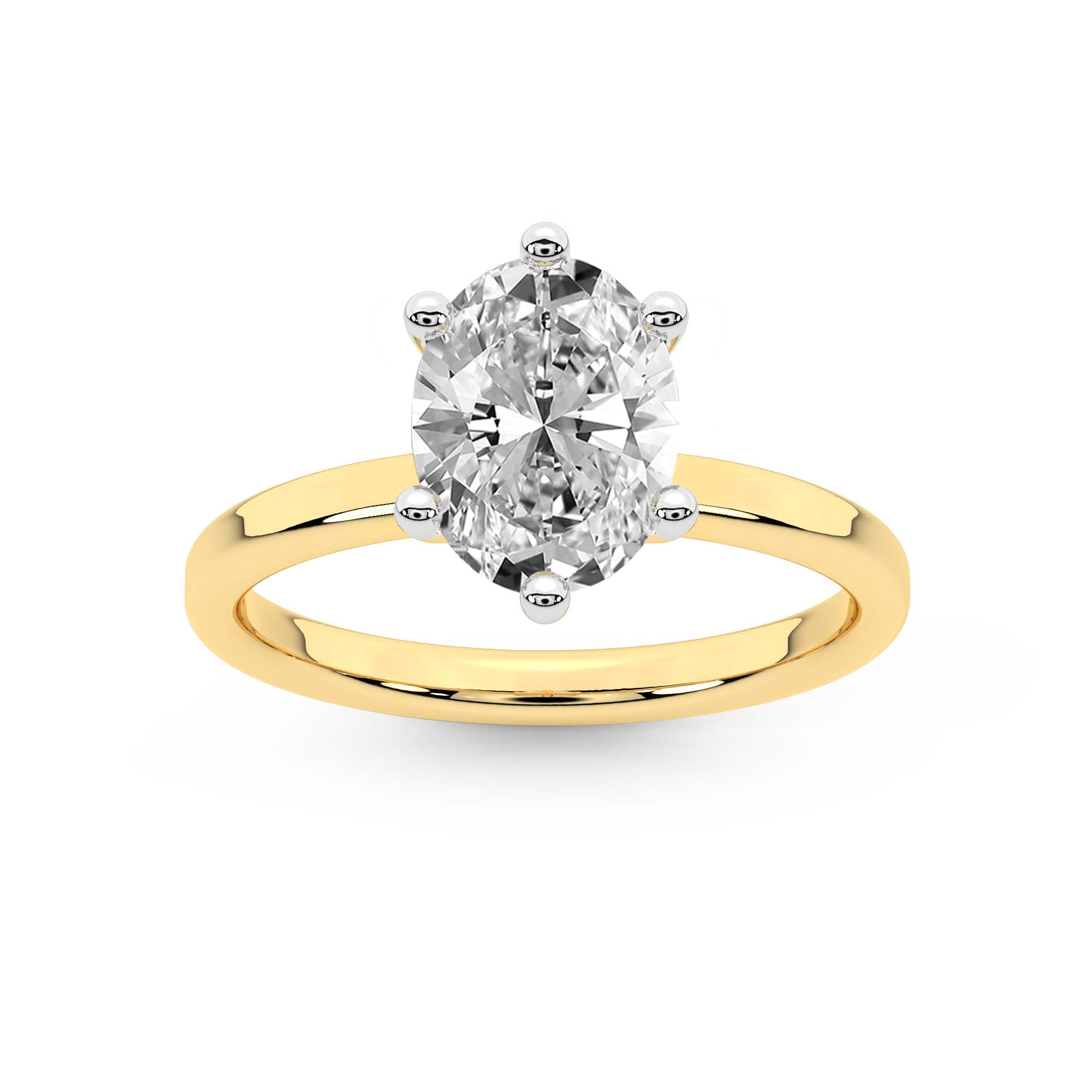 5 Carat IGI Certified Oval Shape Lab Grown Diamond Engagement Ring ...