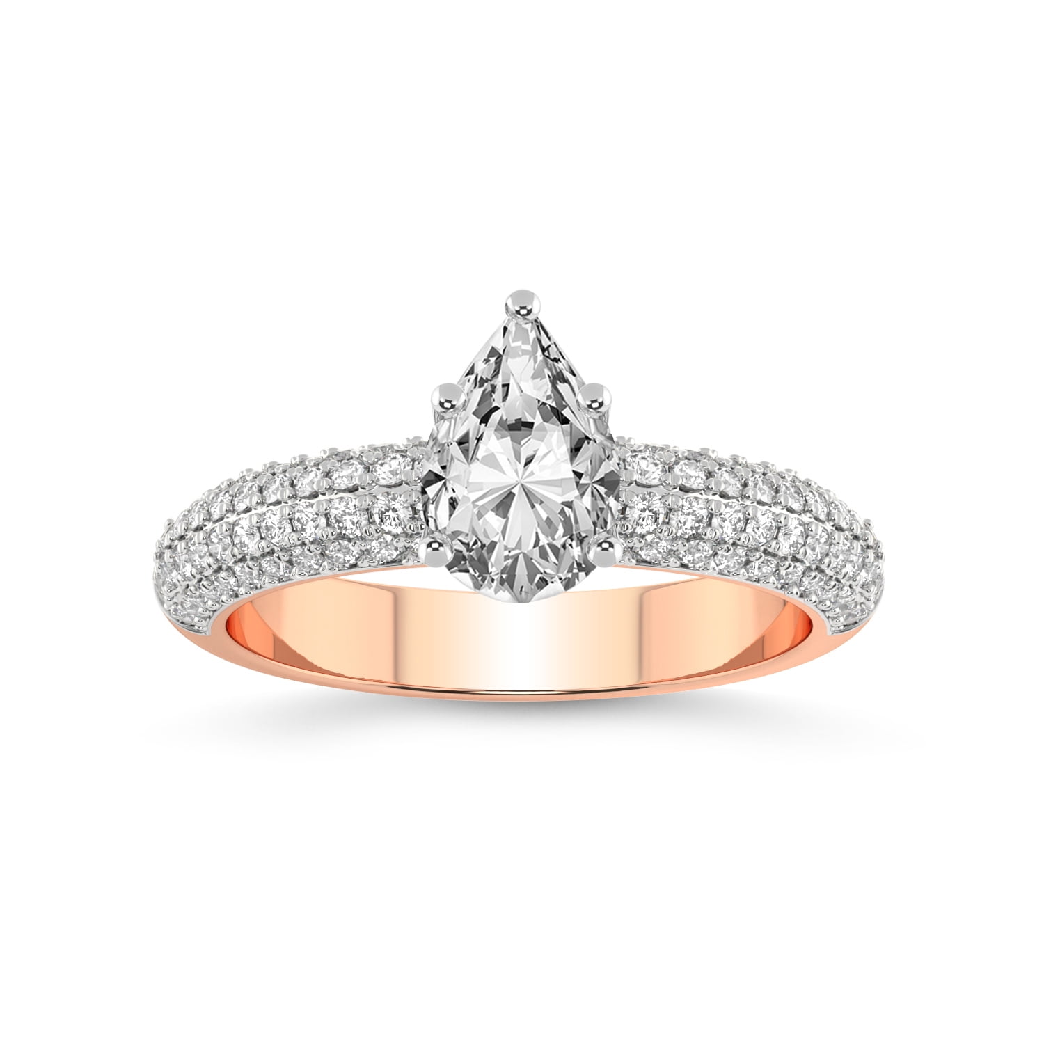 5 Carat IGI Certified Pear Shape Lab Grown Diamond Engagement Ring ...