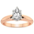 thumbnail image 1 of 5 Carat IGI Certified Pear Shape Lab Grown Diamond Engagement Ring | 14K Rose Gold |Eloise Solitaire Knife Edge Diamond Ring | FG-VS1-VS2 Quality Friendly Diamonds, 1 of 4