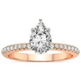 thumbnail image 1 of 5 Carat IGI Certified Pear Shape Lab Grown Diamond Engagement Ring | 14K Rose Gold | Etienne Secret Halo Diamond Ring | FG-VS1-VS2 Quality Friendly Diamonds, 1 of 4