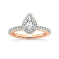 thumbnail image 1 of 5 Carat IGI Certified Pear Shape Lab Grown Diamond Engagement Ring | 14K Rose Gold | Lumina Halo Eternity Diamond Ring | FG-VS1-VS2 Quality Friendly Diamonds, 1 of 4