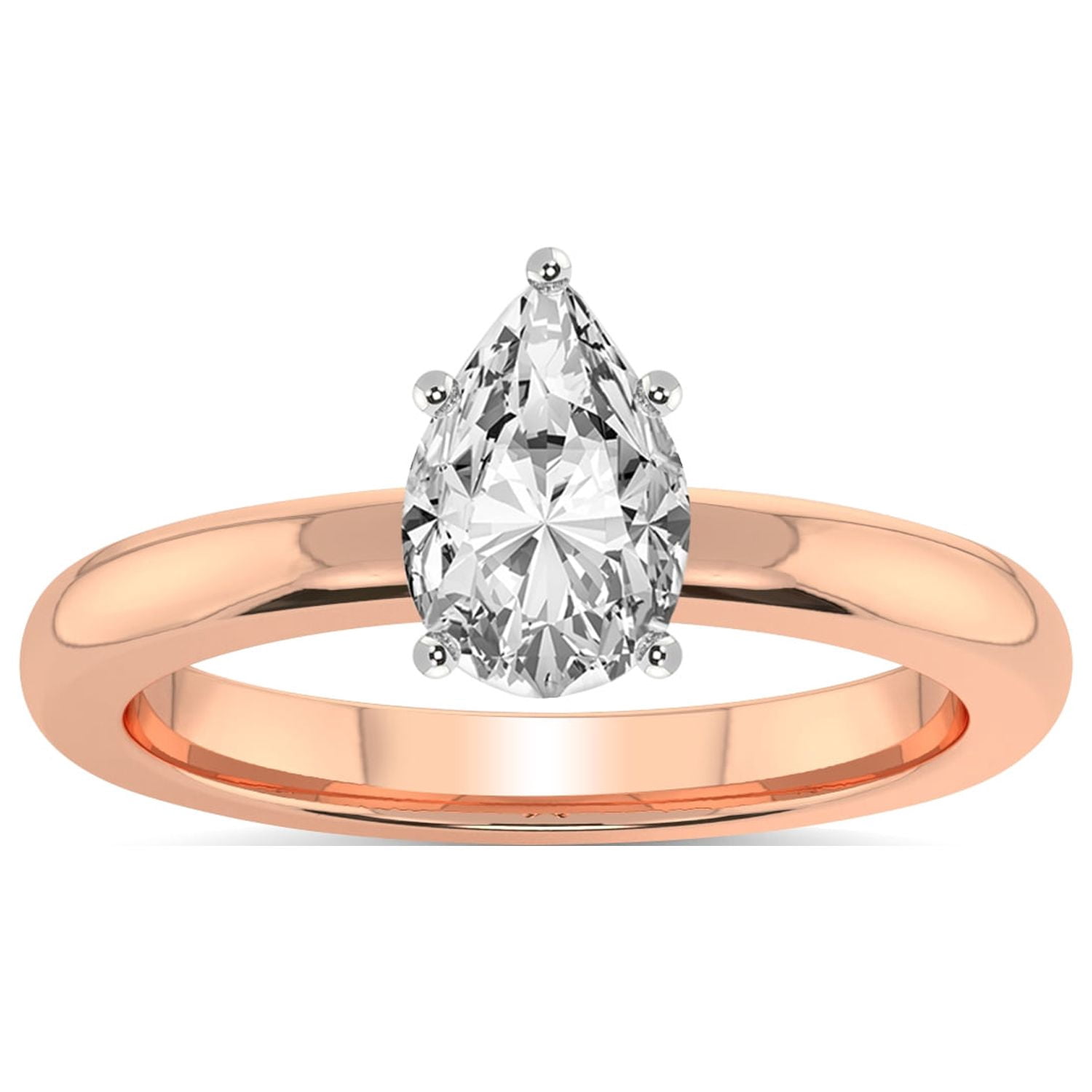 IGI Certified 5 Carat Pear Shape Lab Grown Diamond Engagement Ring ...