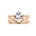 thumbnail image 1 of IGI Certified 5 Carat Pear Shape Lab Grown Diamond Engagement Ring | 14K Rose Gold | Stella Criss Cross Solitaire Lab Diamond Ring | FG-VS1-VS2 Quality Friendly Diamonds, 1 of 6