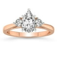thumbnail image 1 of IGI Certified 5 Carat Pear Shape Lab Grown Diamond Engagement Ring | 14K Rose Gold | Synthia Three Stone Lab Diamond Ring | FG-VS1-VS2 Quality Friendly Diamonds, 1 of 6