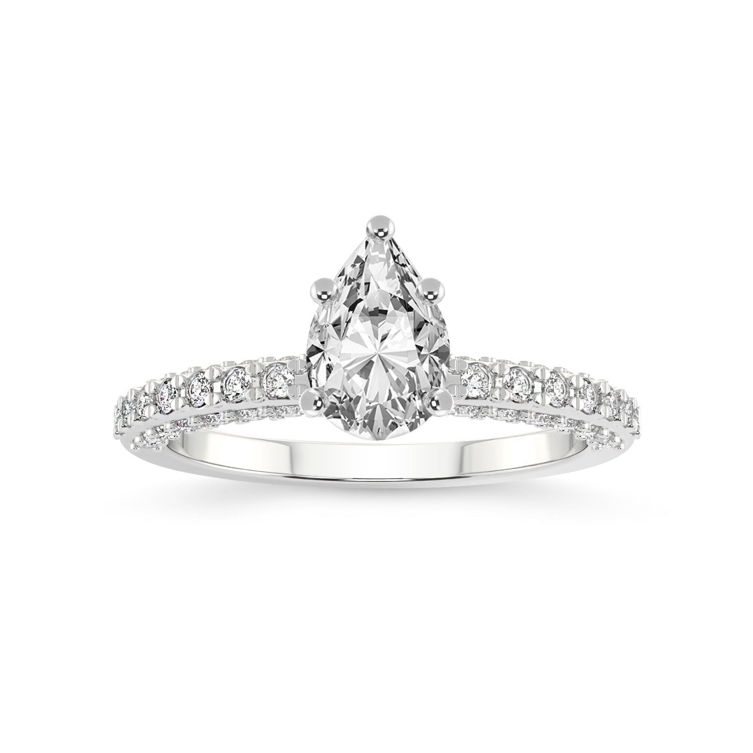 5 Carat IGI Certified Pear Shape Lab Grown Diamond Engagement Ring ...