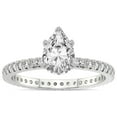 thumbnail image 1 of 5 Carat IGI Certified Pear Shape Lab Grown Diamond Engagement Ring | 14K White Gold | Claire Full Eternity Diamond Ring | FG-VS1-VS2 Quality Friendly Diamonds, 1 of 4