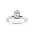 thumbnail image 1 of 5 Carat IGI Certified Pear Shape Lab Grown Diamond Engagement Ring | 14K White Gold |Eloise Solitaire Knife Edge Diamond Ring | FG-VS1-VS2 Quality Friendly Diamonds, 1 of 4