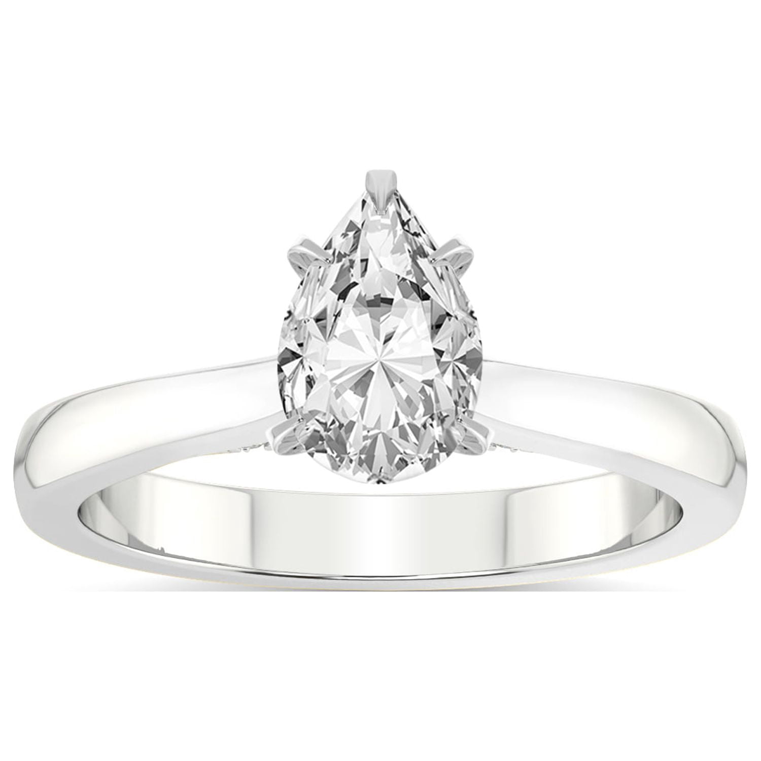 5 Carat IGI Certified Pear Shape Lab Grown Diamond Engagement Ring ...