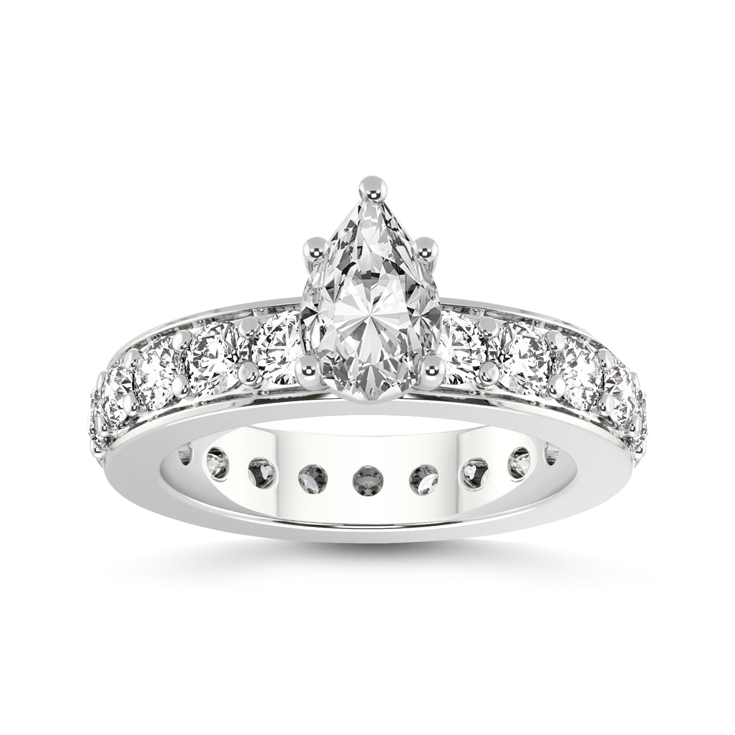 5 Carat IGI Certified Pear Shape Lab Grown Diamond Engagement Ring ...