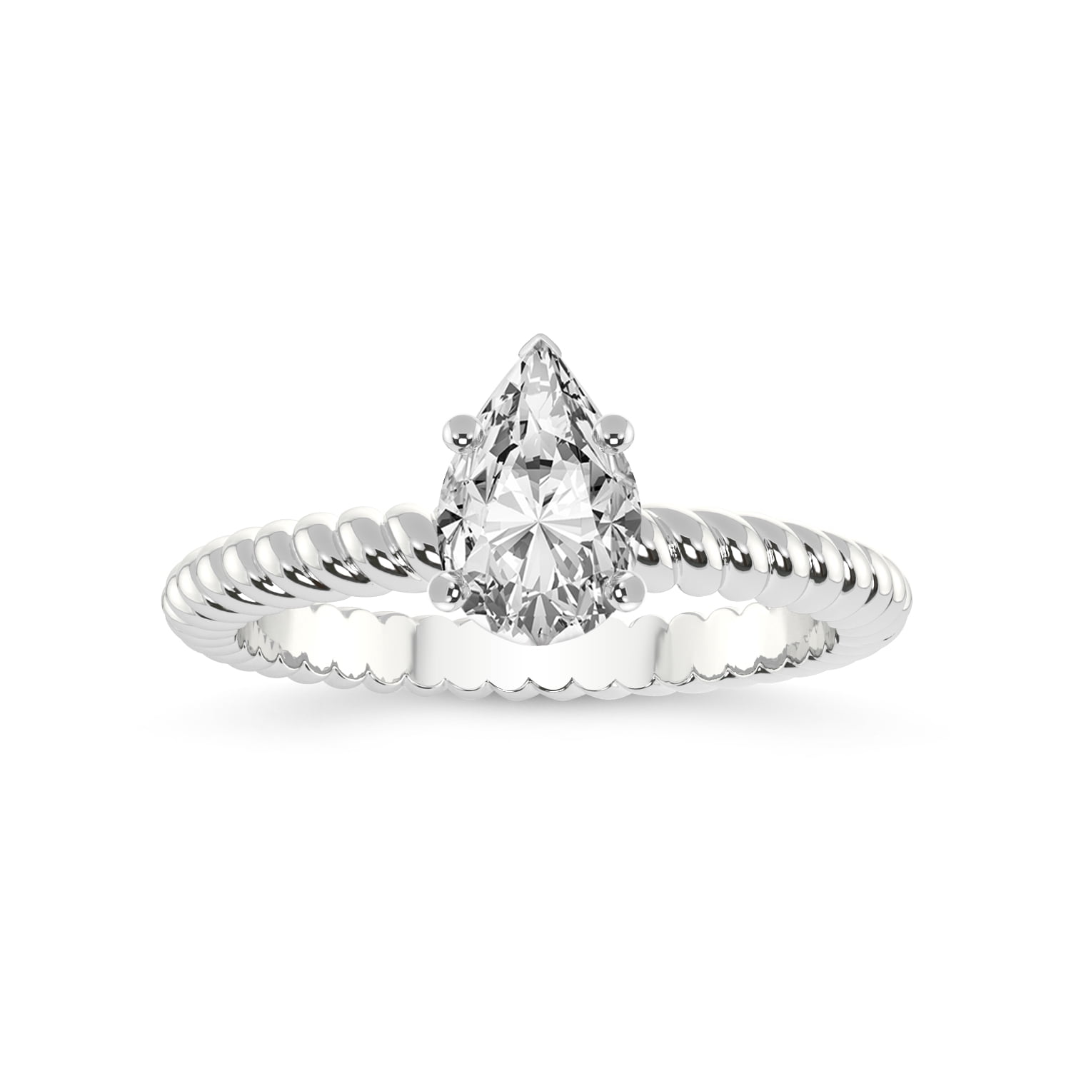 5 Carat IGI Certified Pear Shape Lab Grown Diamond Engagement Ring ...
