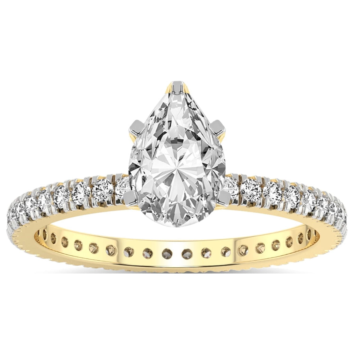 5 Carat IGI Certified Pear Shape Lab Grown Diamond Engagement Ring ...