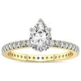 thumbnail image 1 of 5 Carat IGI Certified Pear Shape Lab Grown Diamond Engagement Ring | 14K Yellow Gold | Claire Full Eternity Diamond Ring | FG-VS1-VS2 Quality Friendly Diamonds, 1 of 4
