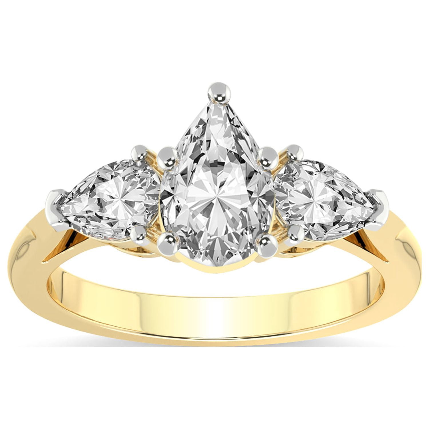IGI Certified 5 Carat Pear Shape Lab Grown Diamond Engagement Ring ...
