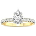 thumbnail image 1 of 5 Carat IGI Certified Pear Shape Lab Grown Diamond Engagement Ring | 14K Yellow Gold |Serena Eternity Diamond Ring | FG-VS1-VS2 Quality Friendly Diamonds, 1 of 4