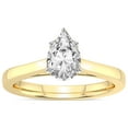 thumbnail image 1 of 5 Carat IGI Certified Pear Shape Lab Grown Diamond Engagement Ring | 14K Yellow Gold |Shye Petal Solitaire Diamond Ring | FG-VS1-VS2 Quality Friendly Diamonds, 1 of 4