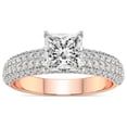 thumbnail image 1 of 5 Carat IGI Certified Princess Shape Lab Grown Diamond Engagement Ring | 14K Rose Gold | Amira Luxe Secret Double Halo Diamond Ring | FG-VS1-VS2 Quality Friendly Diamonds, 1 of 4