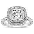 thumbnail image 1 of 5 Carat IGI Certified Princess Shape Lab Grown Diamond Engagement Ring | 14K White Gold |Arya Double Halo Diamond Ring | FG-VS1-VS2 Quality Friendly Diamonds, 1 of 4