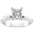 thumbnail image 1 of 5 Carat IGI Certified Princess Shape Lab Grown Diamond Engagement Ring | 14K White Gold |Eloise Solitaire Knife Edge Diamond Ring | FG-VS1-VS2 Quality Friendly Diamonds, 1 of 4