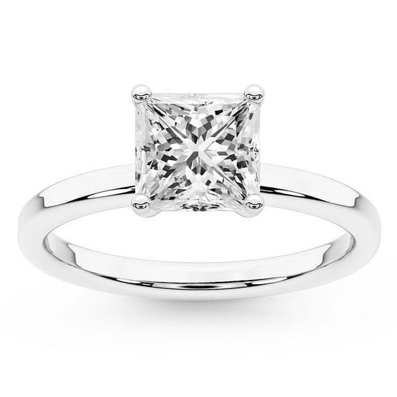 IGI Certified 5 Carat Princess Shape Lab Grown Diamond Engagement Ring | 14K White Gold | Solitaire Diamond Ring | FG-VS1-VS2 Quality Friendly Diamonds