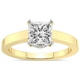 thumbnail image 1 of 5 Carat IGI Certified Princess Shape Lab Grown Diamond Engagement Ring | 14K Yellow Gold |Ember Secret Halo Diamond Ring | FG-VS1-VS2 Quality Friendly Diamonds, 1 of 4
