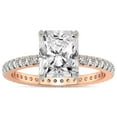 thumbnail image 1 of 5 Carat IGI Certified Radiant Shape Lab Grown Diamond Engagement Ring | 14K Rose Gold | Claire Full Eternity Diamond Ring | FG-VS1-VS2 Quality Friendly Diamonds, 1 of 4