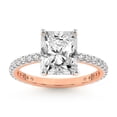 thumbnail image 1 of 5 Carat IGI Certified Radiant Shape Lab Grown Diamond Engagement Ring | 14K Rose Gold |Emily Eternity Diamond Ring | FG-VS1-VS2 Quality Friendly Diamonds, 1 of 5