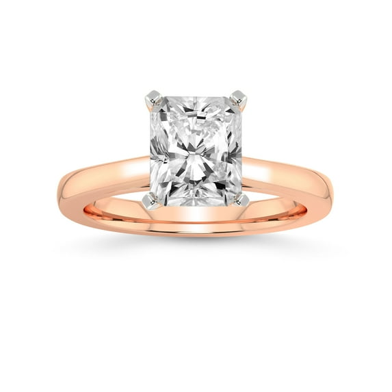 5 Carat IGI Certified Radiant Shape Lab Grown Diamond Engagement Ring | 14K Rose Gold |Teagan Solitaire Diamond Ring | FG-VS1-VS2 Quality Friendly Diamonds
