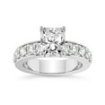 thumbnail image 1 of IGI Certified 5 Carat Radiant Shape Lab Grown Diamond Engagement Ring | 14K White Gold | Adele Side Stone Lab Diamond Ring | FG-VS1-VS2 Quality Friendly Diamonds, 1 of 5