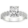 thumbnail image 1 of 5 Carat IGI Certified Radiant Shape Lab Grown Diamond Engagement Ring | 14K White Gold |Danica Side Oval Diamond Eternity Diamond Ring | FG-VS1-VS2 Quality Friendly Diamonds, 1 of 3