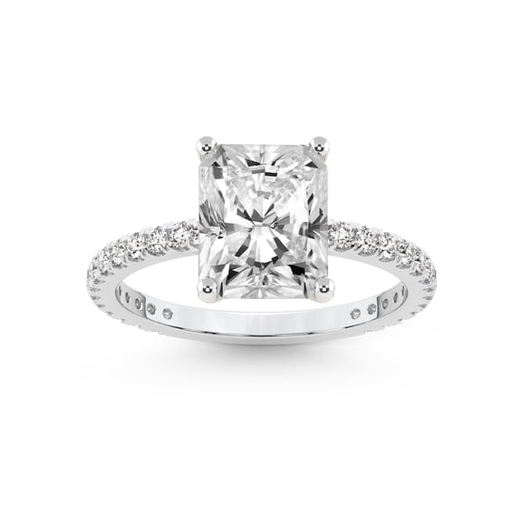 5 Carat IGI Certified Radiant Shape Lab Grown Diamond Engagement Ring | 14K White Gold |Emily Eternity Diamond Ring | FG-VS1-VS2 Quality Friendly Diamonds