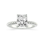 5 Carat IGI Certified Radiant Shape Lab Grown Diamond Engagement Ring | 14K White Gold |Sansa Solitaire Diamond Ring | FG-VS1-VS2 Quality Friendly Diamonds