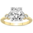 thumbnail image 1 of 5 Carat IGI Certified Radiant Shape Lab Grown Diamond Engagement Ring | 14K Yellow Gold |Amore Side Stone Diamond Ring | FG-VS1-VS2 Quality Friendly Diamonds, 1 of 3