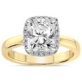 thumbnail image 1 of 5 Carat IGI Certified Radiant Shape Lab Grown Diamond Engagement Ring | 14K Yellow Gold |Anna Hidden Accents Halo Diamond Ring | FG-VS1-VS2 Quality Friendly Diamonds, 1 of 3