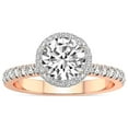 thumbnail image 1 of IGI Certified 5 Carat Round Shape Lab Grown Diamond Engagement Ring | 14K Rose Gold | Amarya Secret Double Halo Lab Diamond Ring | FG-VS1-VS2 Quality Friendly Diamonds, 1 of 7