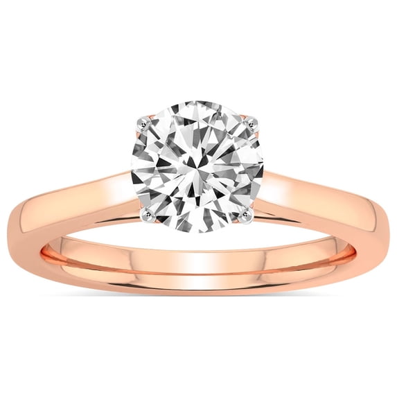 5 Carat IGI Certified Round Shape Lab Grown Diamond Engagement Ring | 14K Rose Gold |Shye Petal Solitaire Diamond Ring | FG-VS1-VS2 Quality Friendly Diamonds