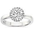 thumbnail image 1 of 5 Carat IGI Certified Round Shape Lab Grown Diamond Engagement Ring | 14K White Gold |Anna Hidden Accents Halo Diamond Ring | FG-VS1-VS2 Quality Friendly Diamonds, 1 of 5
