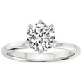 thumbnail image 1 of 5 Carat IGI Certified Round Shape Lab Grown Diamond Engagement Ring | 14K White Gold |Blooming Petal Secret Halo Diamond Ring | FG-VS1-VS2 Quality Friendly Diamonds, 1 of 5