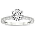 thumbnail image 1 of 5 Carat IGI Certified Round Shape Lab Grown Diamond Engagement Ring | 14K White Gold |Kylie Eternity Diamond Ring | FG-VS1-VS2 Quality Friendly Diamonds, 1 of 4