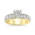 thumbnail image 1 of IGI Certified 5 Carat Round Shape Lab Grown Diamond Engagement Ring | 14K White Gold | Adele Side Stone Lab Diamond Ring | FG-VS1-VS2 Quality Friendly Diamonds, 1 of 6