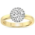 thumbnail image 1 of 5 Carat IGI Certified Round Shape Lab Grown Diamond Engagement Ring | 14K Yellow Gold |Anna Hidden Accents Halo Diamond Ring | FG-VS1-VS2 Quality Friendly Diamonds, 1 of 4