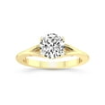 thumbnail image 1 of 5 Carat IGI Certified Round Shape Lab Grown Diamond Engagement Ring | 14K Yellow Gold | Cynthia Split Shank Diamond Ring | FG-VS1-VS2 Quality Friendly Diamonds, 1 of 5