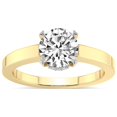thumbnail image 1 of 5 Carat IGI Certified Round Shape Lab Grown Diamond Engagement Ring | 14K Yellow Gold |Ember Secret Halo Diamond Ring | FG-VS1-VS2 Quality Friendly Diamonds, 1 of 4