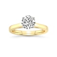 thumbnail image 1 of 5 Carat IGI Certified Round Shape Lab Grown Diamond Engagement Ring | 14K Yellow Gold |Shye Petal Solitaire Diamond Ring | FG-VS1-VS2 Quality Friendly Diamonds, 1 of 4