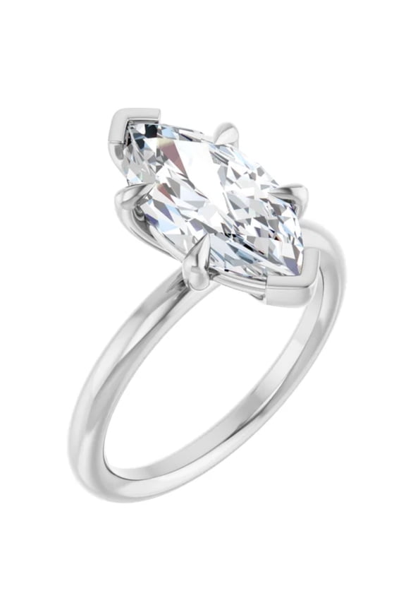 5 Carat Marquise Lab Grown Diamond Engagement Ring