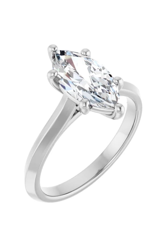 5 Carat Marquise Lab Grown Diamond Engagement Ring