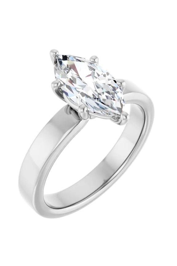 5 Carat Marquise Lab Grown Diamond Engagement Ring